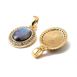 Латунные микропаве прозрачные подвески с фианитом&nbsp;KK-G538-06G