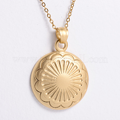 Мужские ожерелья с подвеской-цветком из нержавеющей стали в винтажном стиле UG8663