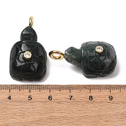 Ciondoli intagliati in agata muschiata naturale&nbsp;G-H357-03G-11