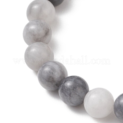 Эластичные браслеты из натуральных бусин «ястребиный глаз» и синтетической бирюзы для женщин и мужчин.&nbsp;BJEW-JB13312