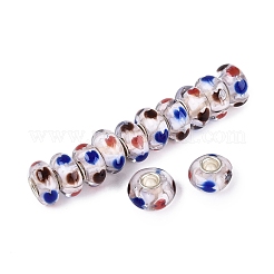 Handgefertigte Glasperlen mit Messingkern im europäischen Stil&nbsp;LAMP-N044-04S-01