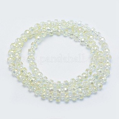 電気メッキガラスビーズセット  多面カット  コラム  ミックスカラー  5.5x3.5mm  穴：1mm  約100個/連  22.4インチ（57cm）&nbsp;EGLA-G026