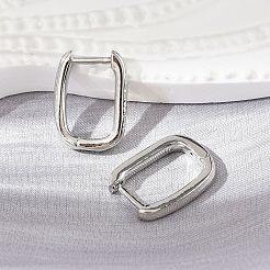 Латунные английском замке Серьги-кольца EJEW-L234-61-P