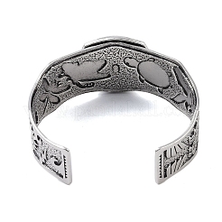 Браслеты-манжеты из сплава созвездия с открытыми манжетами для женщин и мужчин&nbsp;BJEW-C064-01AS-05