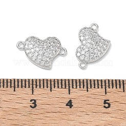 Dijes conectores de latón con micro pavé de circonita cúbica transparente de Shegrace&nbsp;XGRQ3K904-563P