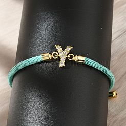 Регулируемые браслеты из нейлона BJEW-C096-01G-25