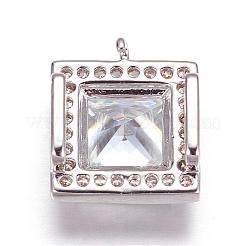 Латунные микро проложить кубического циркония подвески ZIRC-P060-11P