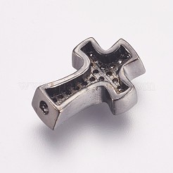 Perline zirconi micro pave  in ottone&nbsp;X-ZIRC-G087-28B