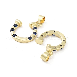 Покрытие стойки латунь микро паве подвески с кубическим цирконием берлинского синего цвета&nbsp;KK-H474-02G