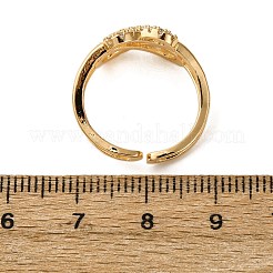 Регулируемые манжетные кольца с микропаве из кубического циркония из латуни RJEW-C141-01G
