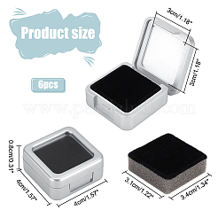Cajas cuadradas de almacenamiento de diamantes sueltos de plástico&nbsp;VBOX-WH0005-08