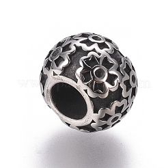Perles européennes en acier inoxydable chirurgical 316 avec monture en strass&nbsp;STAS-G214-32AS