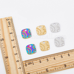 18 шт. 3-х цветные подвески из нержавеющей стали 304 со стразами&nbsp;STAS-DC0014-13