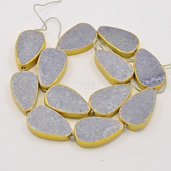 Натуральный голубой авантюрин бусинка пряди G-N0046-02