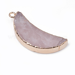 Гальванические розовые кварцевые подвески&nbsp;X-G-S329-014C