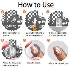 Modelli per nail art fai da te in acciaio inossidabile&nbsp;MRMJ-WH0092-017
