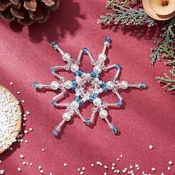 Рождественские тематические стеклянные большие подвески HJEW-JM02560