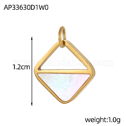 Подвески в виде ракушек из нержавеющей стали 304 STAS-OY004-90G