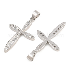 Pendentifs en laiton zircon cubique transparent&nbsp;CU-CBADC6C-01P