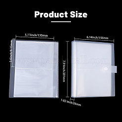 5 дюйм 2 сетки прозрачные пластиковые альбомы для хранения фотокарточек из полипропилена&nbsp;AJEW-WH0419-72D