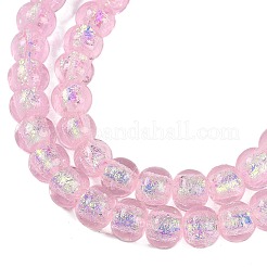 Нити из фольгированных бусин лэмпворк ручной работы FOIL-K003-04B