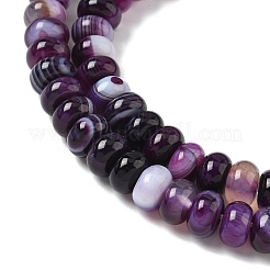 Натуральные полосатые агатовые бусы G-F790-I01-01O