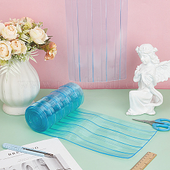 透明 PVC プラスチック ドア ストリップ カーテン  ドアスクリーン  ダークターコイズ  3000x183x2mm&nbsp;AJEW-WH0270-592B-02