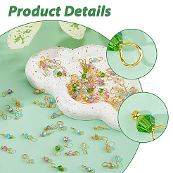 120шт 10 цвета граненые стеклянные подвески&nbsp;PALLOY-FH00134