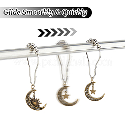 16 шт. 2 стильных железных кольца для занавески для душа для ванной комнаты HJEW-FH00117