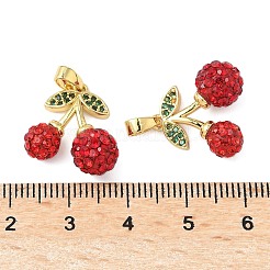 Подвески из латуни и полимерной глины с паве из стразов KK-B139-14G