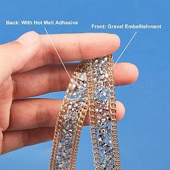 Ruban de strass en résine hotfix&nbsp;OCOR-WH0058-40
