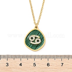 Ожерелья с подвеской в виде созвездия из нержавеющей стали 304 с микропаве из кубического циркония&nbsp;NJEW-R021-01G-04