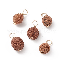 Pendentifs ronds en bois naturel&nbsp;PALLOY-JF01993-01