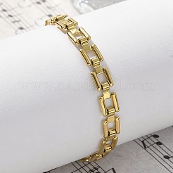 Armbänder aus 304er Edelstahl mit quadratischen Gliedern für Damen&nbsp;BJEW-F488-21G-02
