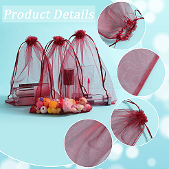 50 pz grandi sacchetti in organza per scarpe portatili&nbsp;OP-SP0001-03C-04