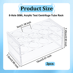 Прямоугольный акриловый штатив для центрифужных пробирок ODIS-WH0061-93