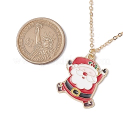 3 collier avec pendentif en alliage émaillé pour femme&nbsp;NJEW-JN05130-01