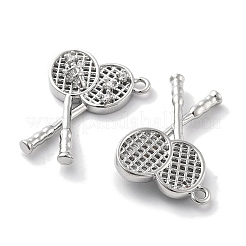 Подвески из латуни с покрытием из прозрачного кубического циркония&nbsp;KK-M102-16G-B