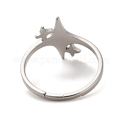 Регулируемое кольцо из нержавеющей стали марки 304&nbsp;RJEW-Z015-05P