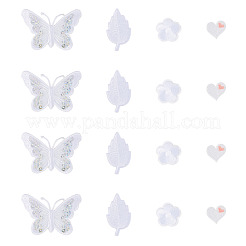 40 pièce de 4 styles de fil à broder en polyester à repasser/coudre sur des patchs&nbsp;PATC-TA0001-45C