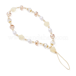 Сплав стеклянные бусины телефон ремешок цепи HJEW-MZ00300