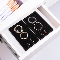 Прямоугольные бархатные подносы для демонстрации ювелирных изделий для колец&nbsp;ODIS-WH0113-14A