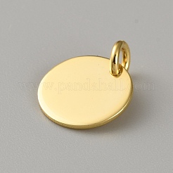 Плоские круглые 925 стерлинговые серебряные подвески&nbsp;STER-WH0005-43A-G