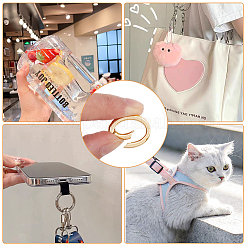 6 шт. 3 стиля латунных пружинных затворных колец KK-HY0002-87