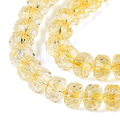 Brins de perles de verre transparentes craquelées&nbsp;GLAA-N068-03A-14
