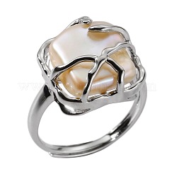 925 anello regolabile in argento sterling rodiato&nbsp;WG13BF8-01