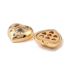 Dijes de latón y circonita cúbica transparente&nbsp;KK-G558-02G
