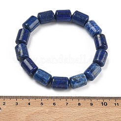柱染め天然ラピスラズリビーズストレッチブレスレット（女性・男性用）  内径：2.17インチ（5.5cm）&nbsp;BJEW-A148-01A-15