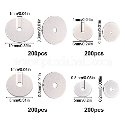 800 шт. 4 вида бусин из хирургической нержавеющей стали 316&nbsp;STAS-SC0003-30