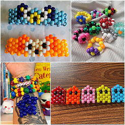 800шт непрозрачные пластиковые бусины KY-SP0001-47E